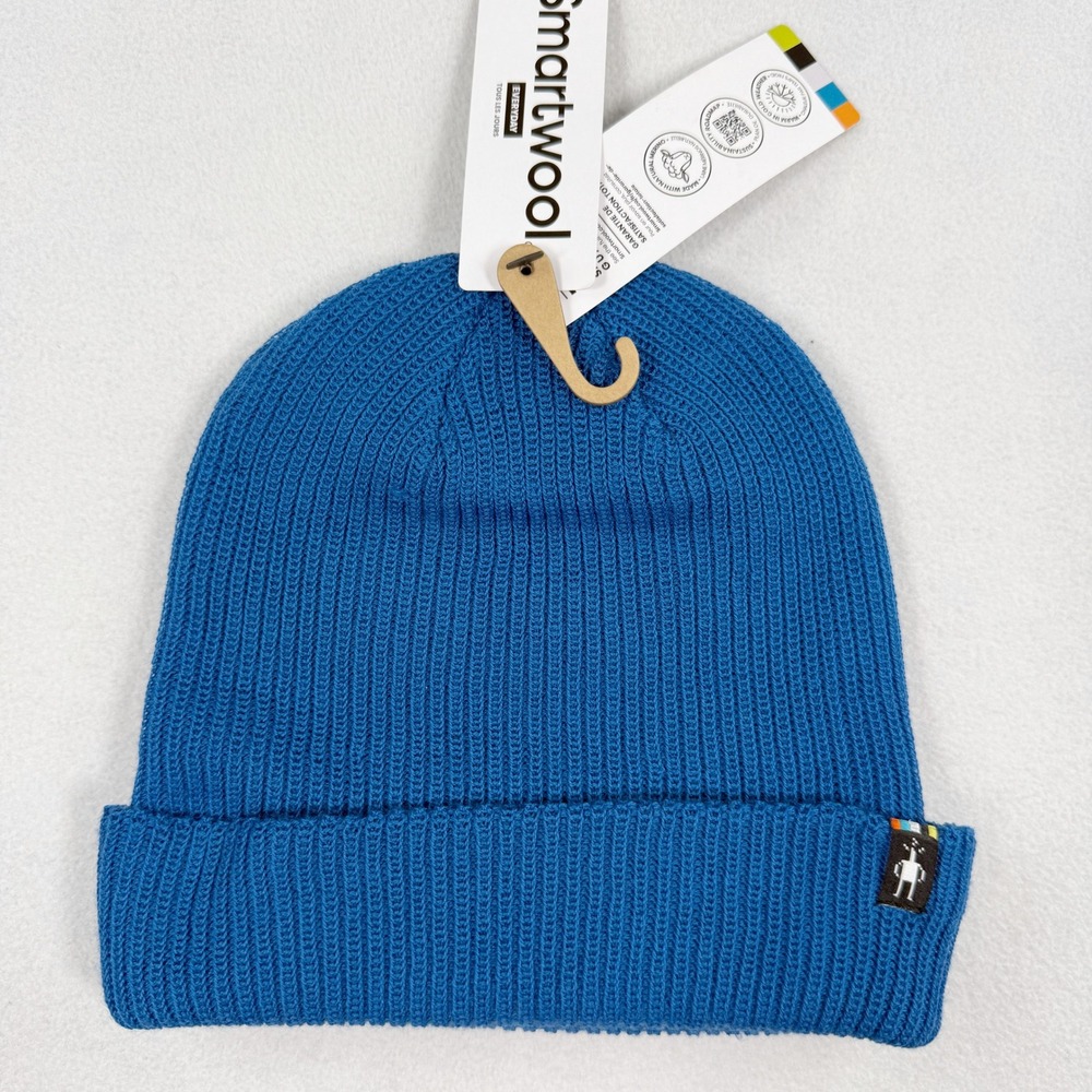 Smartwool Wool Fold‎ Beanie Nival Blue Wool/Merino NEW